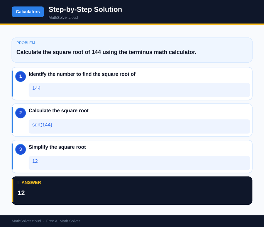 MathSolver solving example 1 — Online Calculators