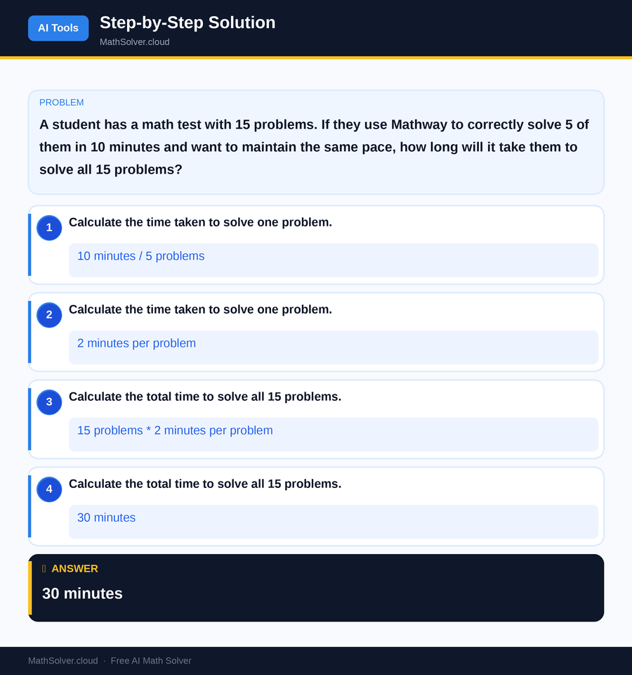 MathSolver solving example 2 — AI Tools & Comparison