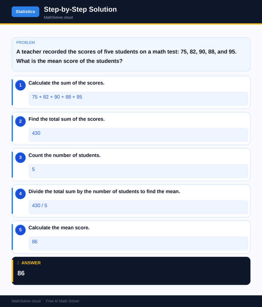 MathSolver solving example 2 — Statistics & Probability