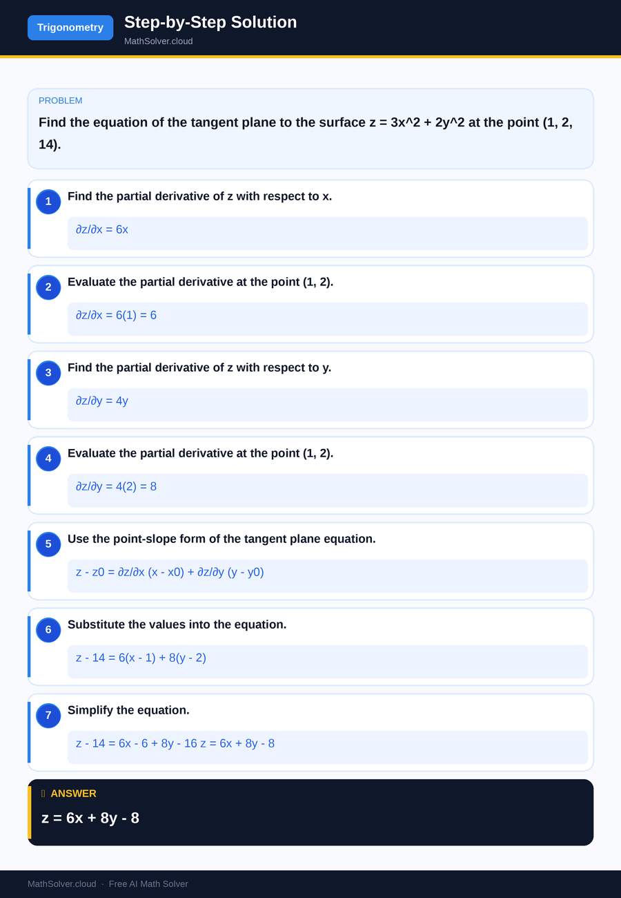 MathSolver solving example 1 — Trigonometry